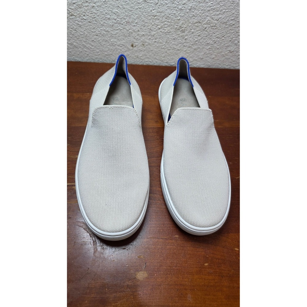 Rothys The Sneaker Womens 9.5 Sand Beige Slip On Knit Casual Shoes Sustainable